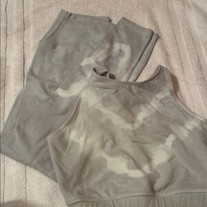 Electric & Rose Gray Tie-Dye Leggings and Top Set